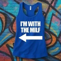Im With The Milf Red Heart Pointing Arrow Love Hot Milf Gift Women's Tank Top thumb 3