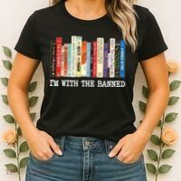 IM With The Banned Banned Books Reading Books Women's T-Shirt thumb 2