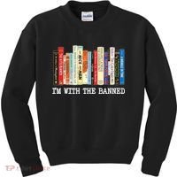 IM With The Banned Banned Books Reading Books Kids Sweatshirt thumb 0