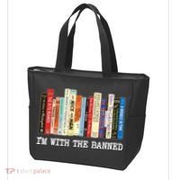 IM With The Banned Banned Books Reading Books Tote Bag thumb 3