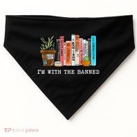 I'm With The Banned Books I Read Banned Books Lovers USA-Made Doggie Bandana thumb 0