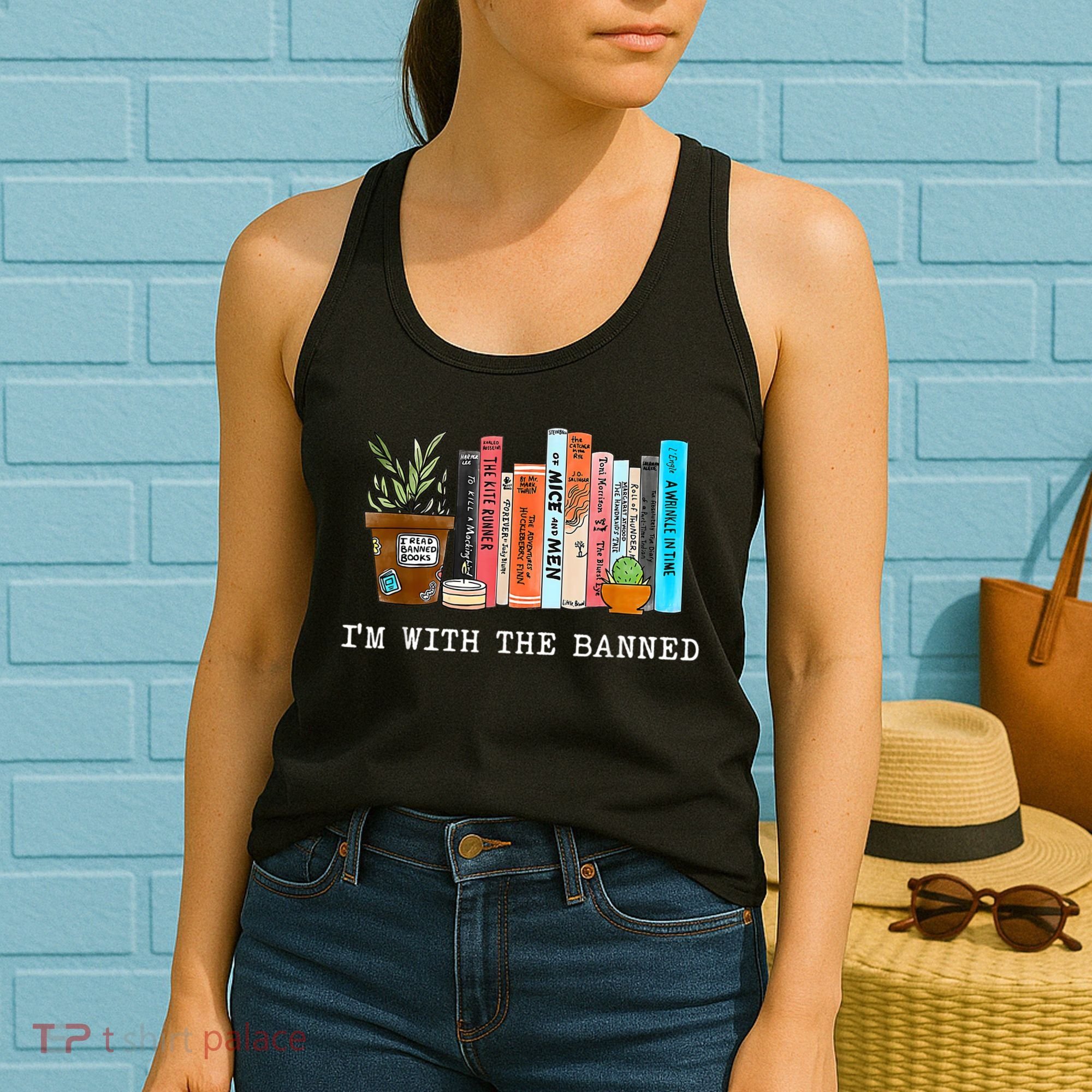 I'm With The Banned Books I Read Banned Books Lovers Women's Tank Top
