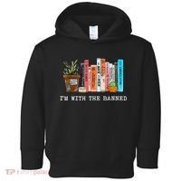 I'm With The Banned Books I Read Banned Books Lovers Toddler Hoodie thumb 0