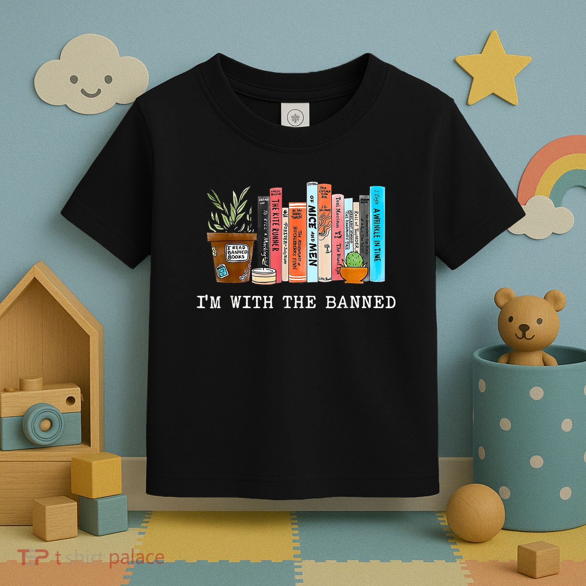 I'm With The Banned Books I Read Banned Books Lovers Toddler T-Shirt