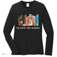 I'm With The Banned Books I Read Banned Books Lovers Women's Long Sleeve Shirt thumb 0
