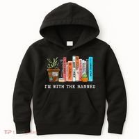 I'm With The Banned Books I Read Banned Books Lovers Kids Hoodie thumb 0