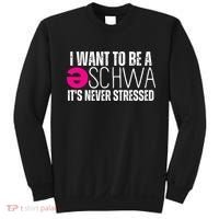 I Want To Be A Schwa Speech Therapy Teacher Funny SLP Sweatshirt thumb 0