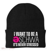 I Want To Be A Schwa Speech Therapy Teacher Funny SLP Beanie thumb 0