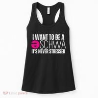 I Want To Be A Schwa Speech Therapy Teacher Funny SLP Women's Tank Top thumb 0