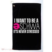 I Want To Be A Schwa Speech Therapy Teacher Funny SLP Golf Towel thumb 0