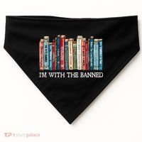 I'm With The Banned Book USA-Made Doggie Bandana thumb 0