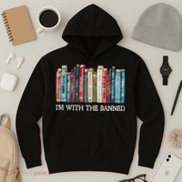 I'm With The Banned Book Hoodie thumb 3