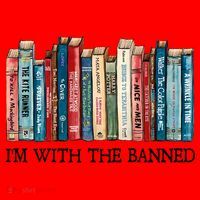 I'm With The Banned Book Santa Hat thumb 1