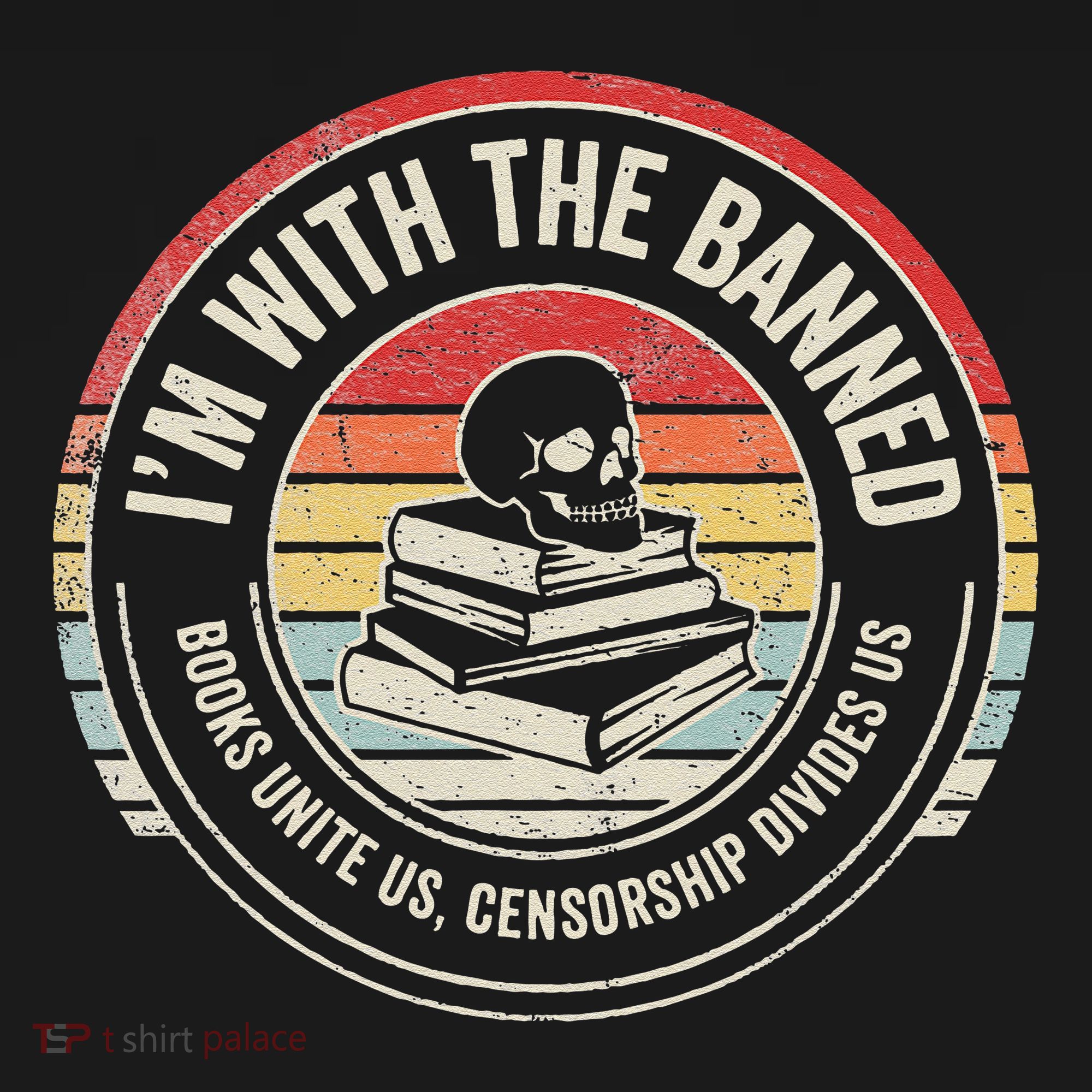 IM With The Banned Books Unite Us Censorship Divides Us USA-Made Doggie Bandana