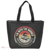 IM With The Banned Books Unite Us Censorship Divides Us Tote Bag thumb 0