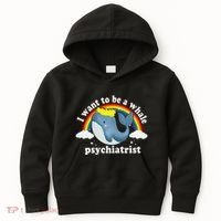 I Want To Be A Whale Psychiatrist Kids Hoodie thumb 0