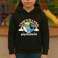 I Want To Be A Whale Psychiatrist Kids Hoodie thumb 3