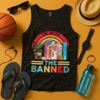 I'm with The Banned Books Lover Tank Top thumb 4