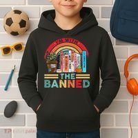 I'm with The Banned Books Lover Kids Hoodie thumb 2