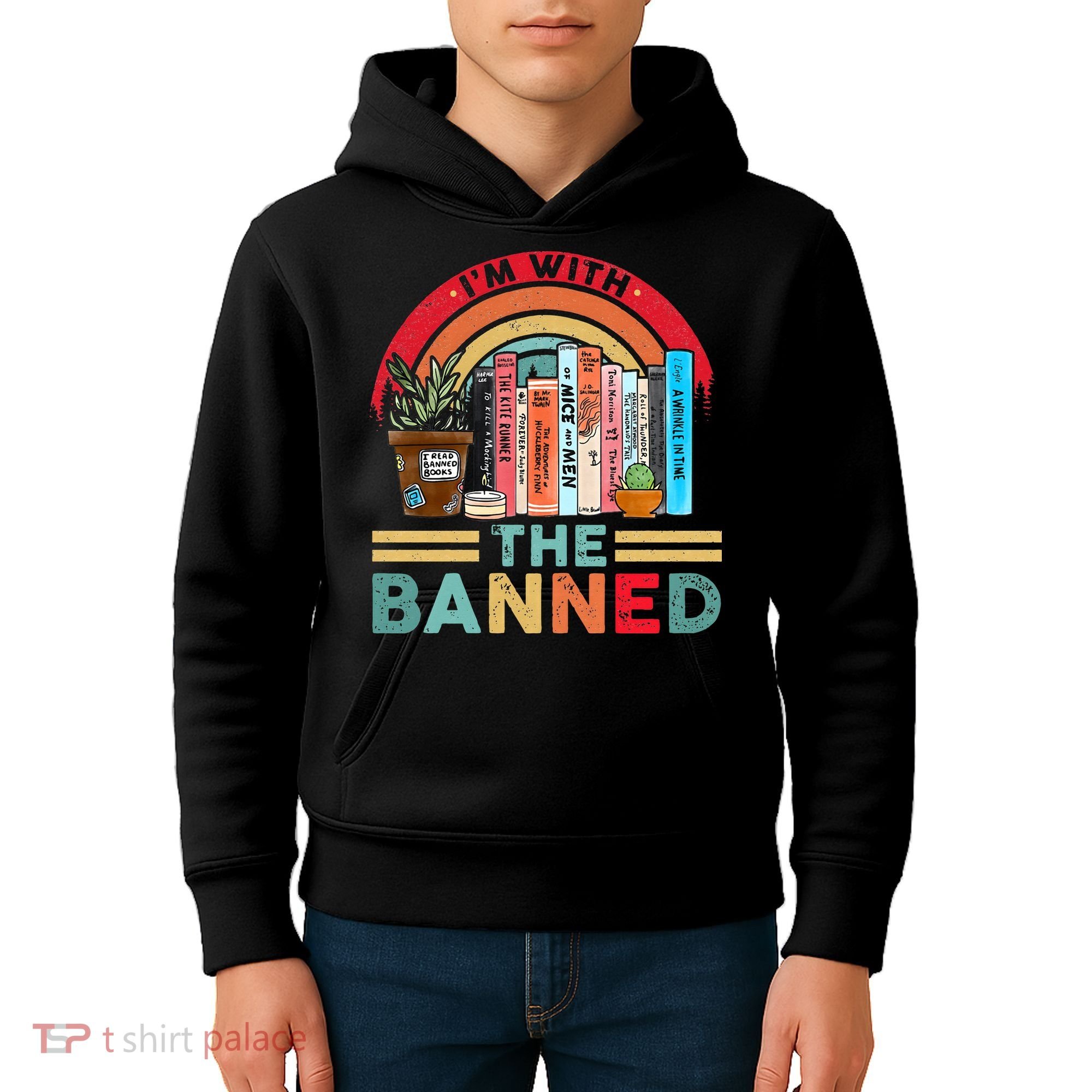 I'm with The Banned Books Lover Kids Hoodie