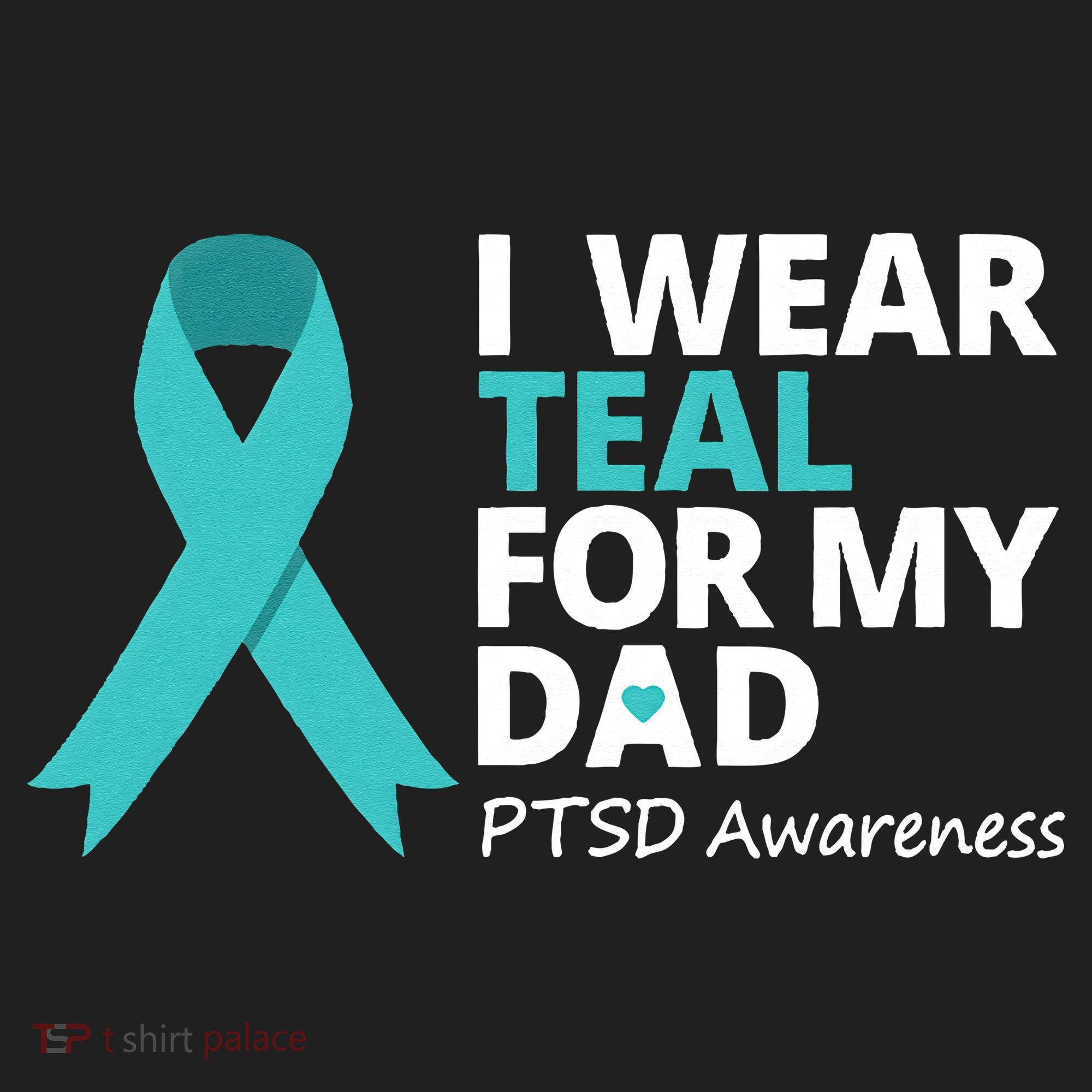 I Wear Teal For My Dad PTSD Awareness Teal Ribbon Beanie