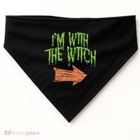 Im With The Witch Husband Halloween Costume Couple USA-Made Doggie Bandana thumb 0