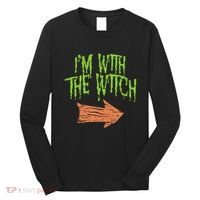 Im With The Witch Husband Halloween Costume Couple Long Sleeve Shirt thumb 0