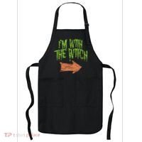 Im With The Witch Husband Halloween Costume Couple Apron thumb 0