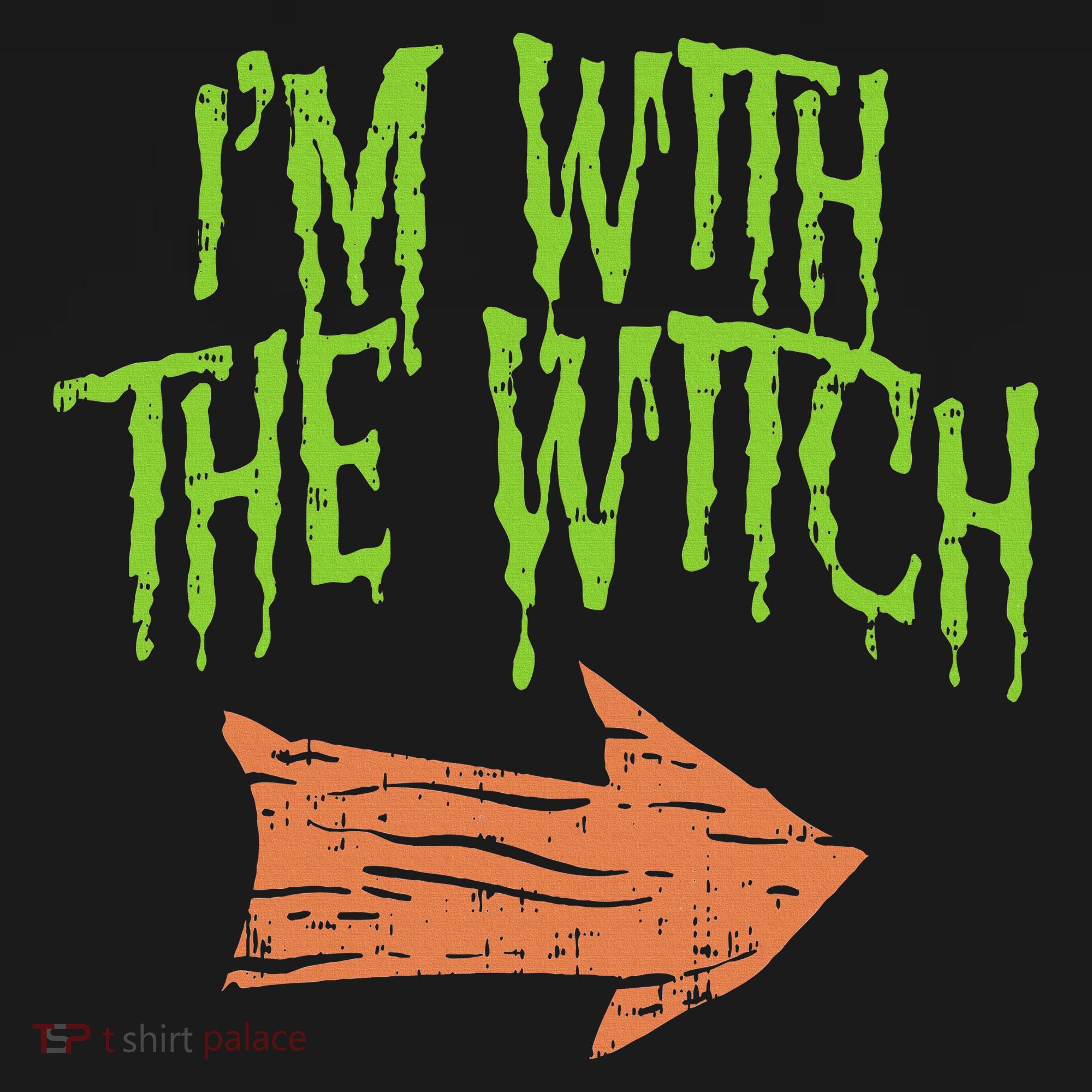 Im With The Witch Husband Halloween Costume Couple Coaster