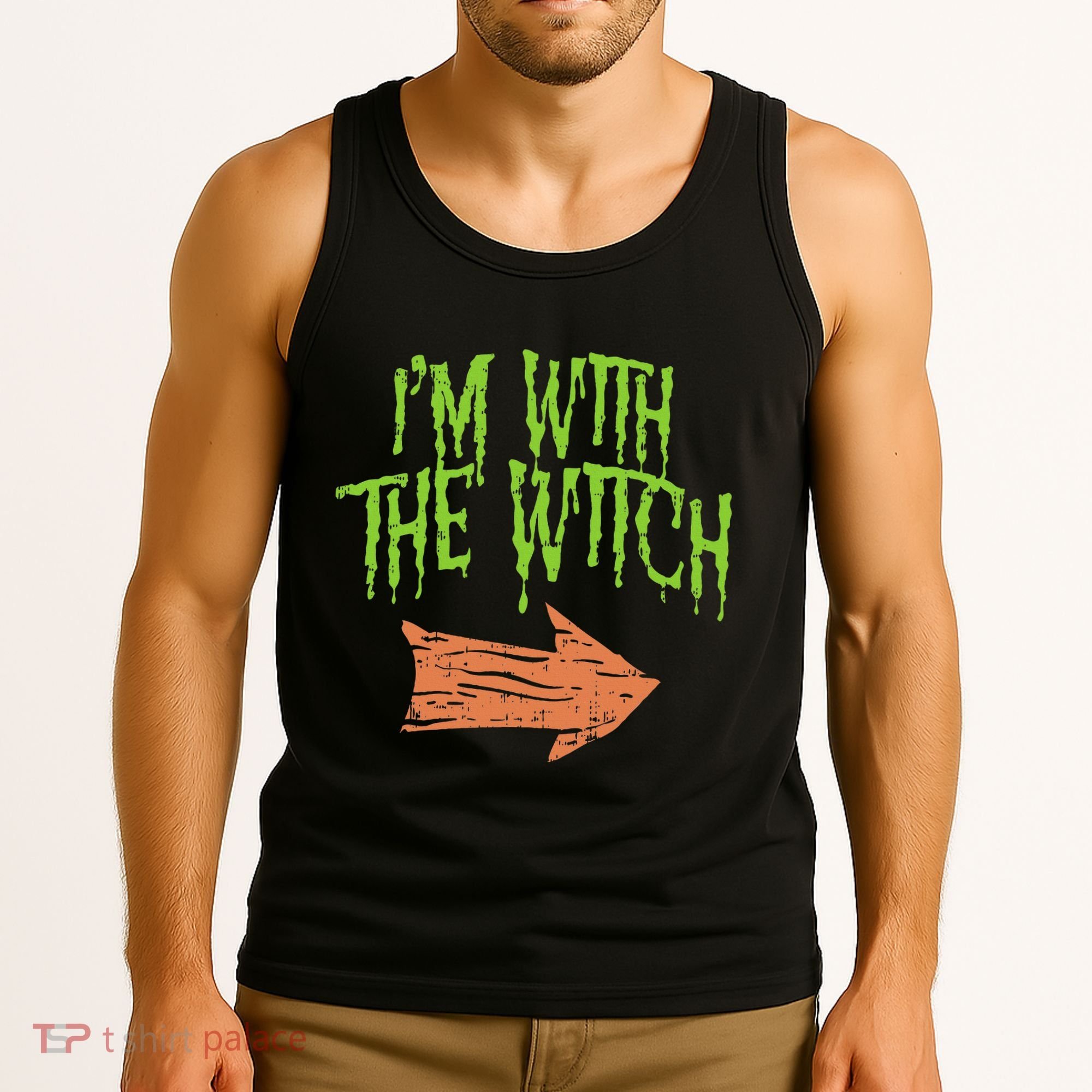 Im With The Witch Husband Halloween Costume Couple Tank Top