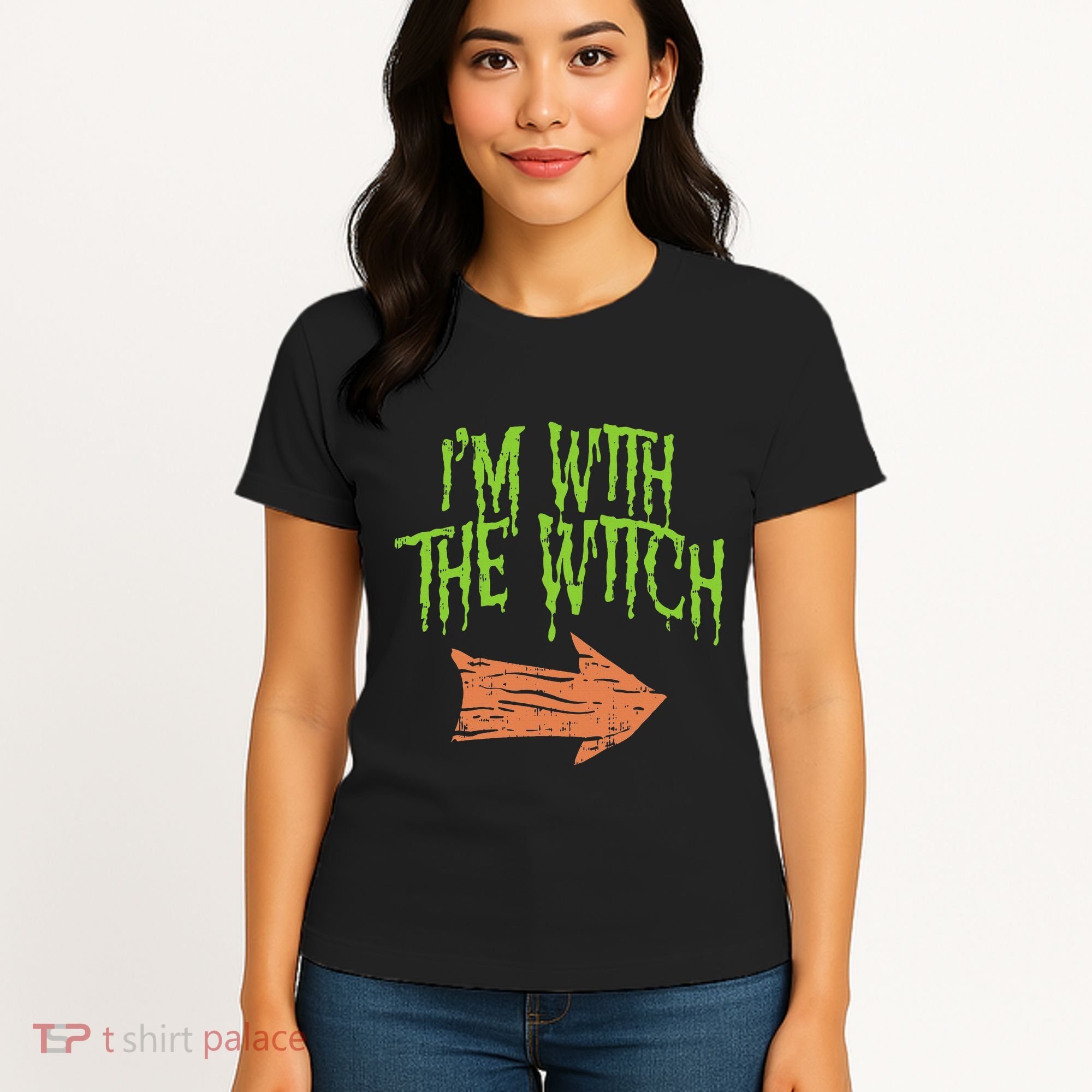 Im With The Witch Husband Halloween Costume Couple Women's T-Shirt