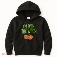 Im With The Witch Husband Halloween Costume Couple Kids Hoodie thumb 0