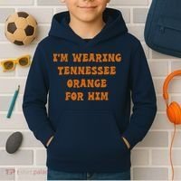 I'm wearing Tennessee orange for him Kids Hoodie thumb 2