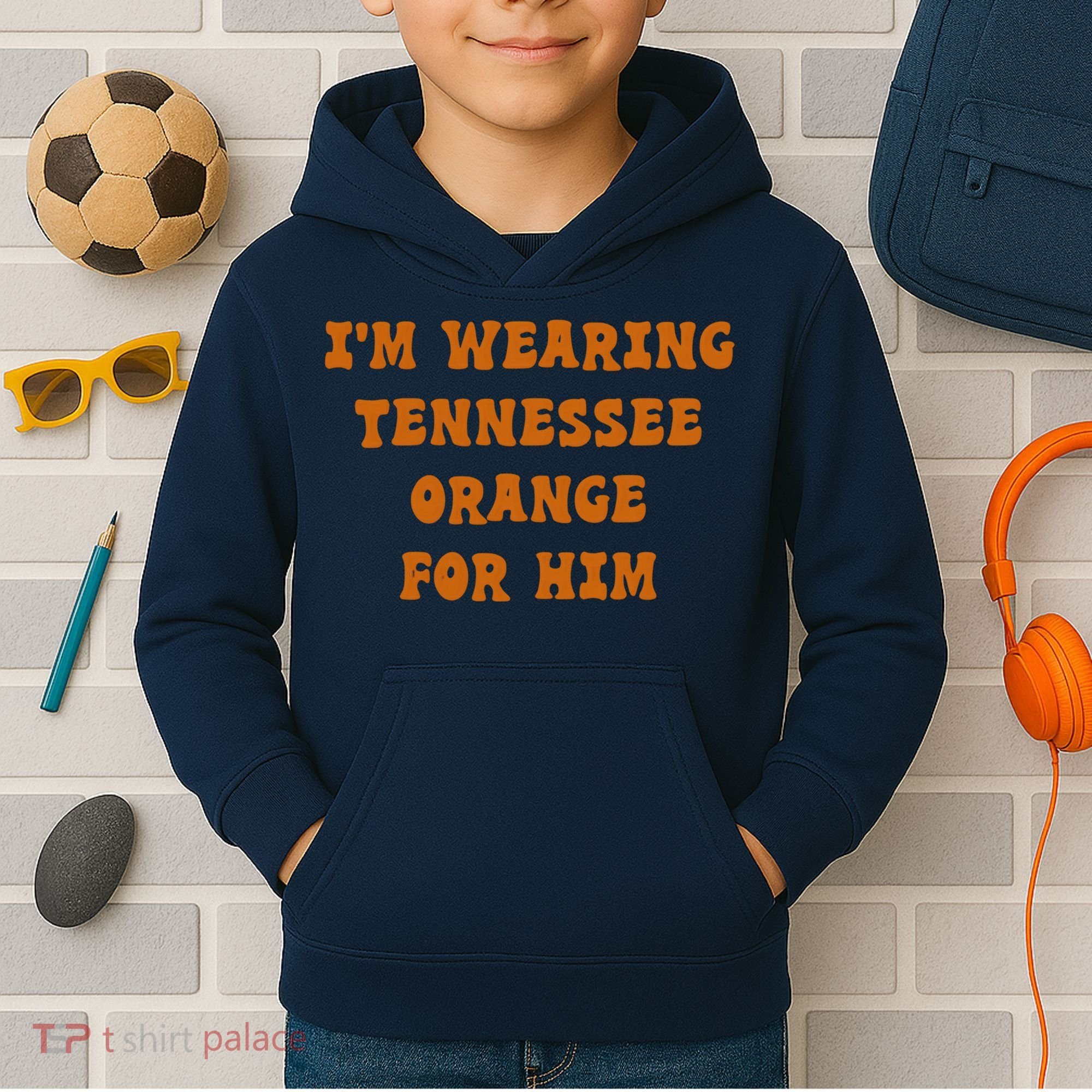 I'm wearing Tennessee orange for him Kids Hoodie