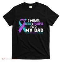 I Wear Teal & Purple For My Dad Suicide Prevention Awareness T-Shirt thumb 0