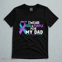 I Wear Teal & Purple For My Dad Suicide Prevention Awareness T-Shirt thumb 5