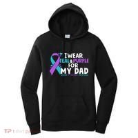 I Wear Teal & Purple For My Dad Suicide Prevention Awareness Women's Hoodie thumb 0