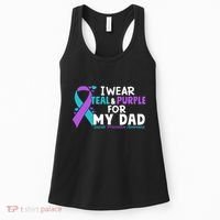 I Wear Teal & Purple For My Dad Suicide Prevention Awareness Women's Tank Top thumb 0