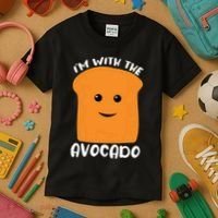 Im With The Avocado Toast Kids T-Shirt thumb 3