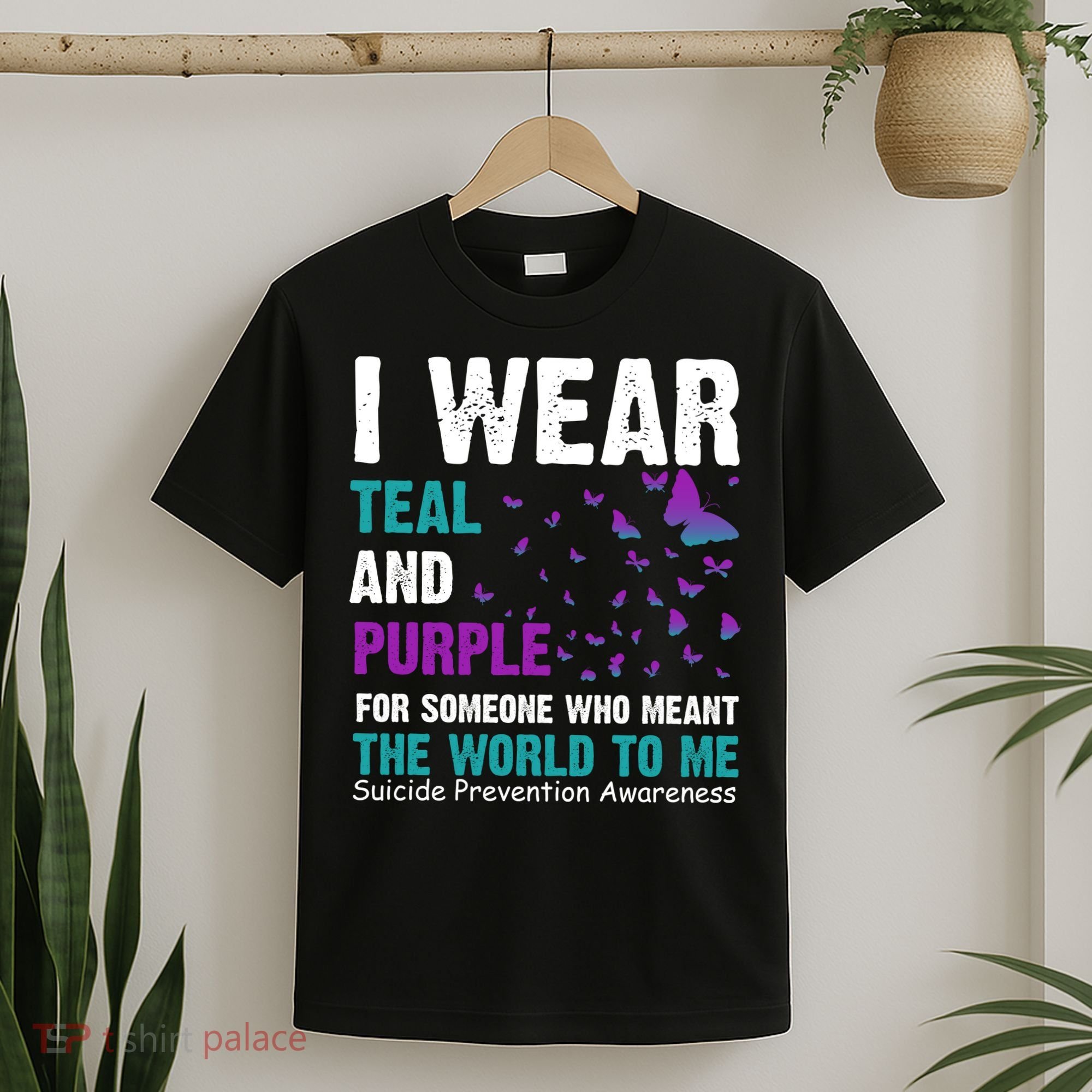 I Wear Teal & Purple Suicide Prevention Awareness T-Shirt