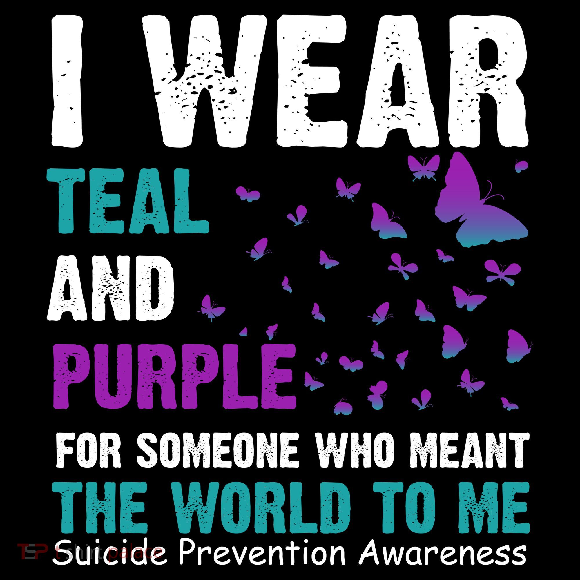 I Wear Teal & Purple Suicide Prevention Awareness Coffee Mug