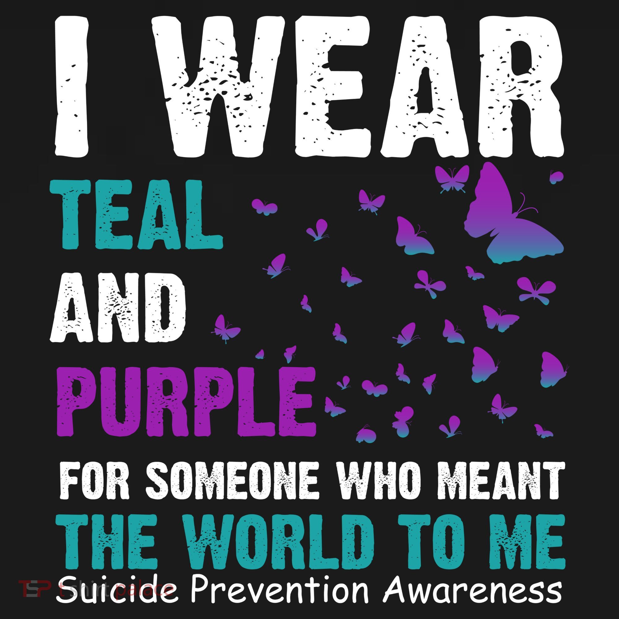 I Wear Teal & Purple Suicide Prevention Awareness Coaster