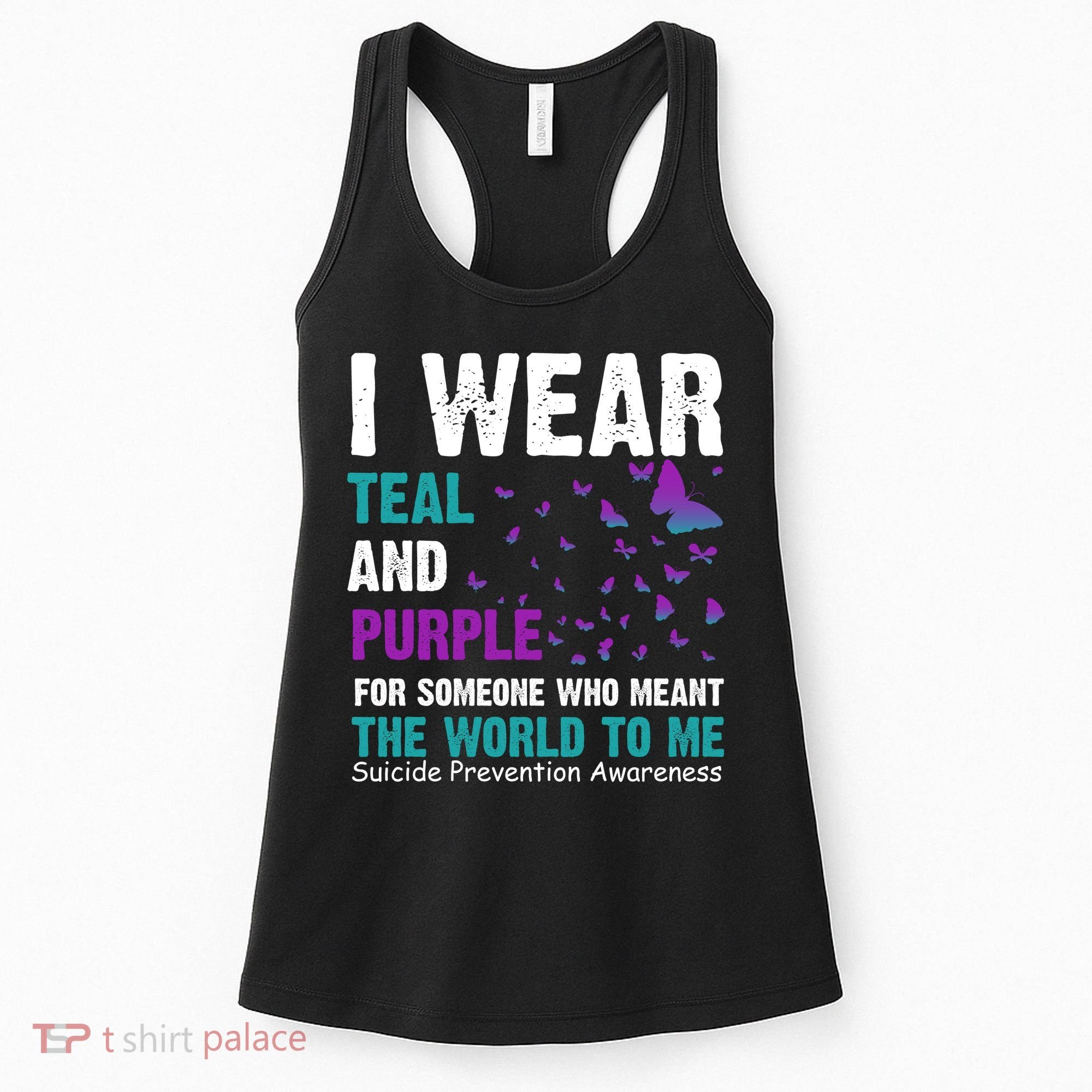I Wear Teal & Purple Suicide Prevention Awareness Women's Tank Top