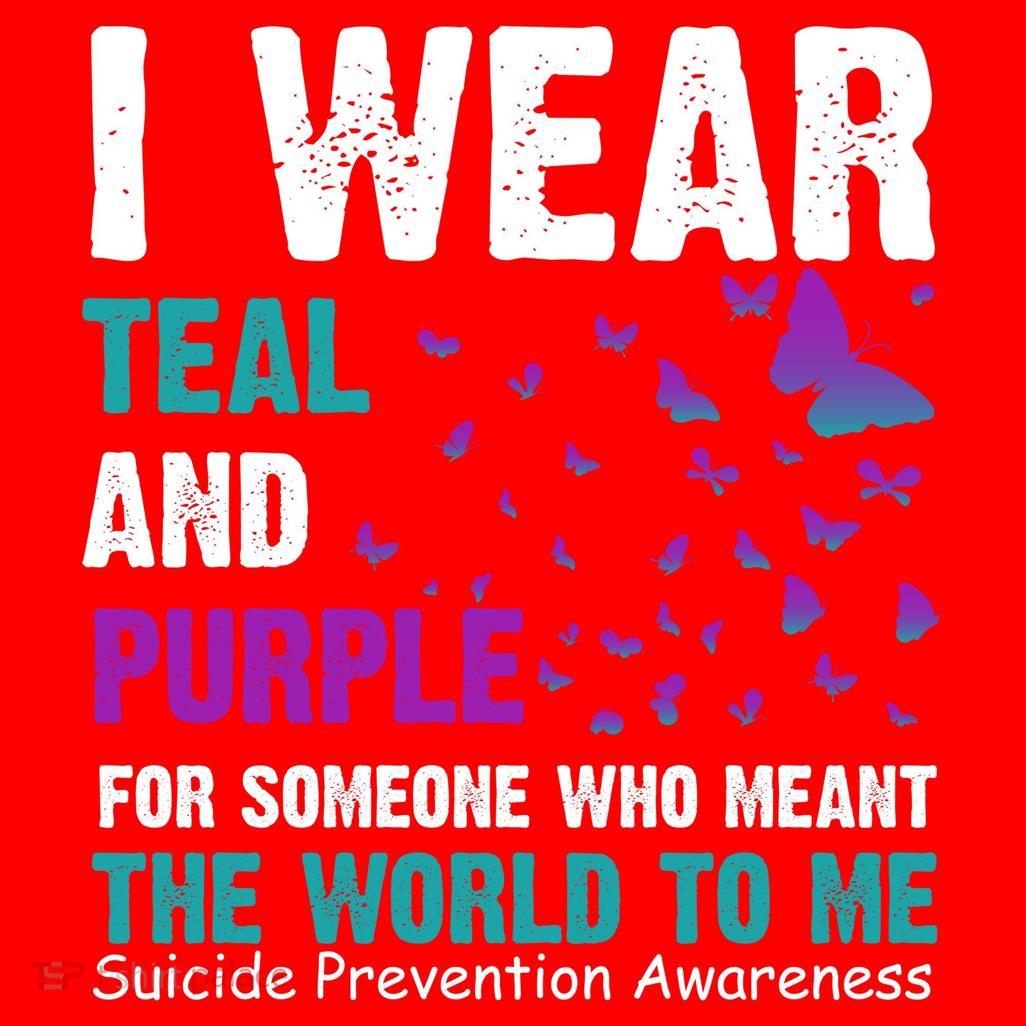 I Wear Teal & Purple Suicide Prevention Awareness Santa Hat