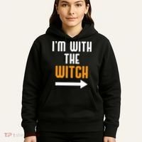 I'm With The Witch Funny Halloween Costume Hoodie thumb 5