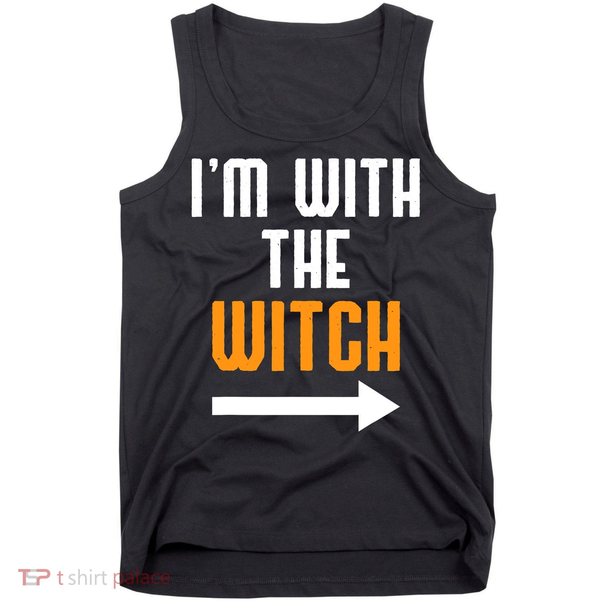 I'm With The Witch Funny Halloween Costume Tank Top