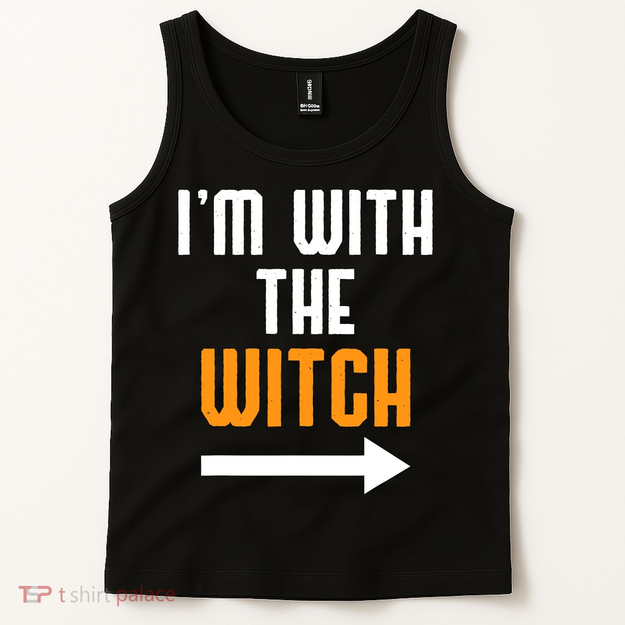 I'm With The Witch Funny Halloween Costume Tank Top