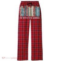 I'm With The Banned Book Women's Flannel Plaid Pajama Pants thumb 0