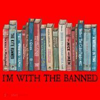 I'm With The Banned Book Santa Hat thumb 1