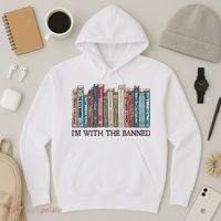 I'm With The Banned Book Hoodie thumb 3